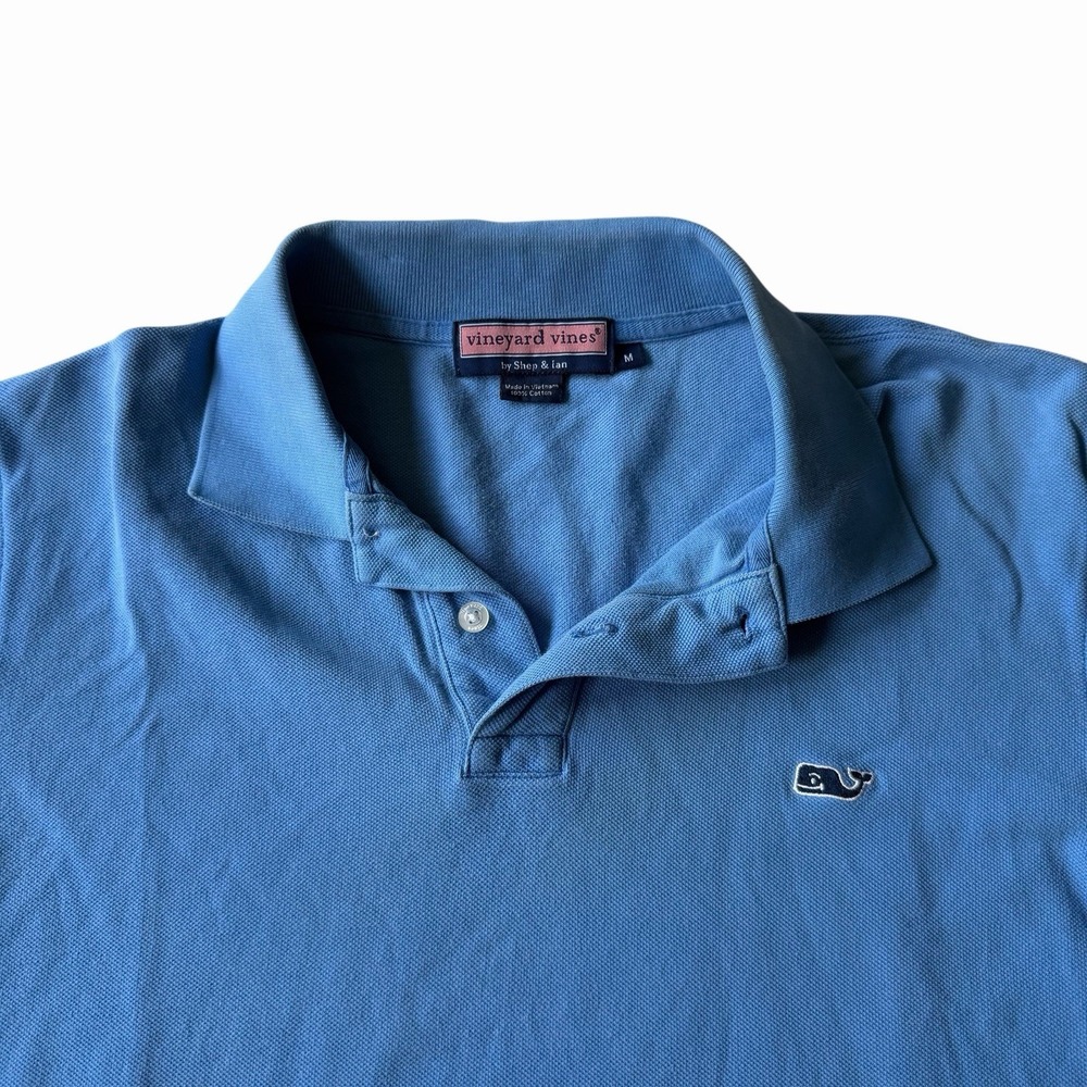 Vineyard Vines by Shep & Ian Men's Short Sleeve Blue Blue Polo Shirt Size Medium